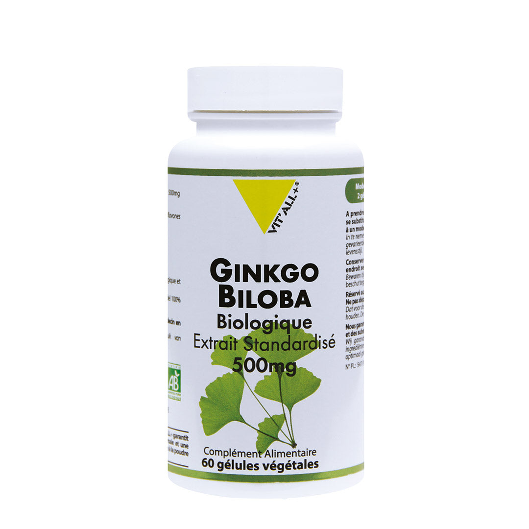 Ginkgo Biloba Bio 500mg Vit'all+