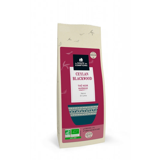 Thé Noir CEYLAN BLACKWOOD Bio la route des comptoirs 100g